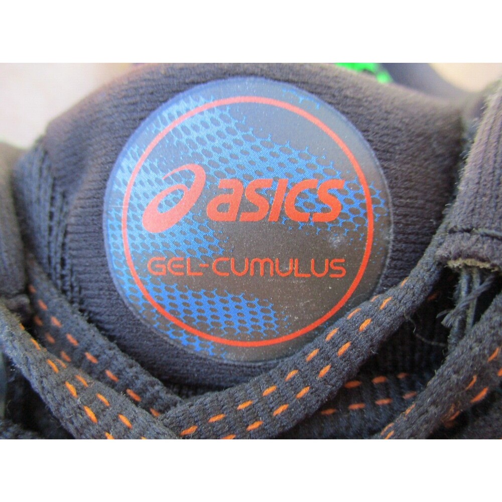 ASICS Gel Cumulus 23 Mens 9 Black Blue Orange Running Athletic Shoes 1011B012 - Picture 9 of 12